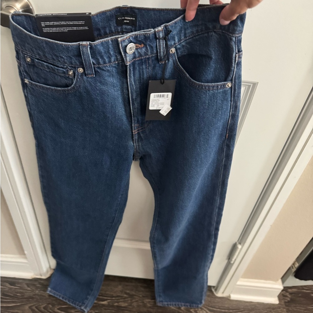 *Mens* Club Monaco Blue Relaxed Crop Fit Jeans